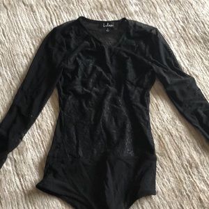 Lulus long sleeve mesh bodysuit